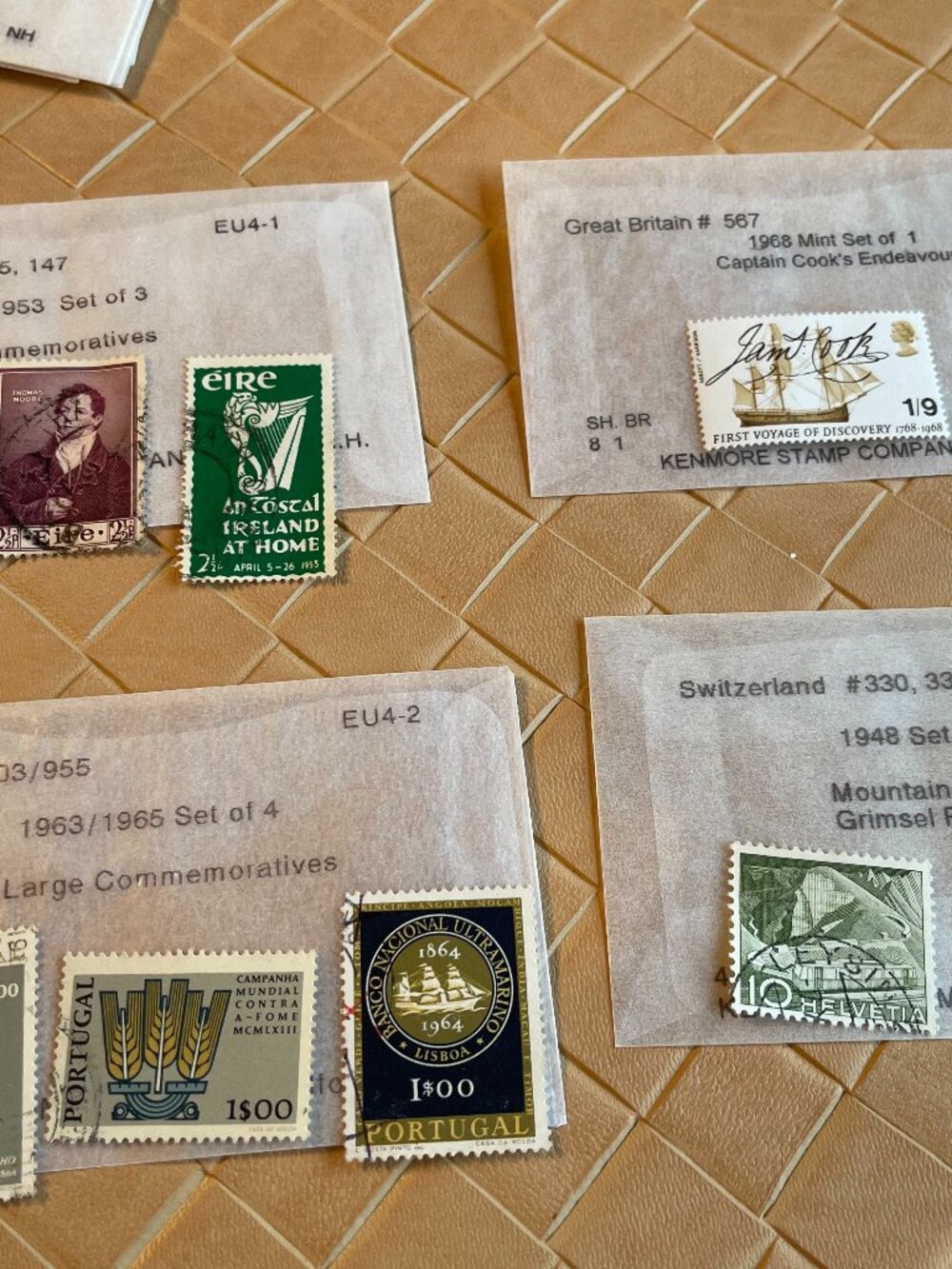 44 Unused Stamps from Foreign Countries Kenmore Stamp Company New